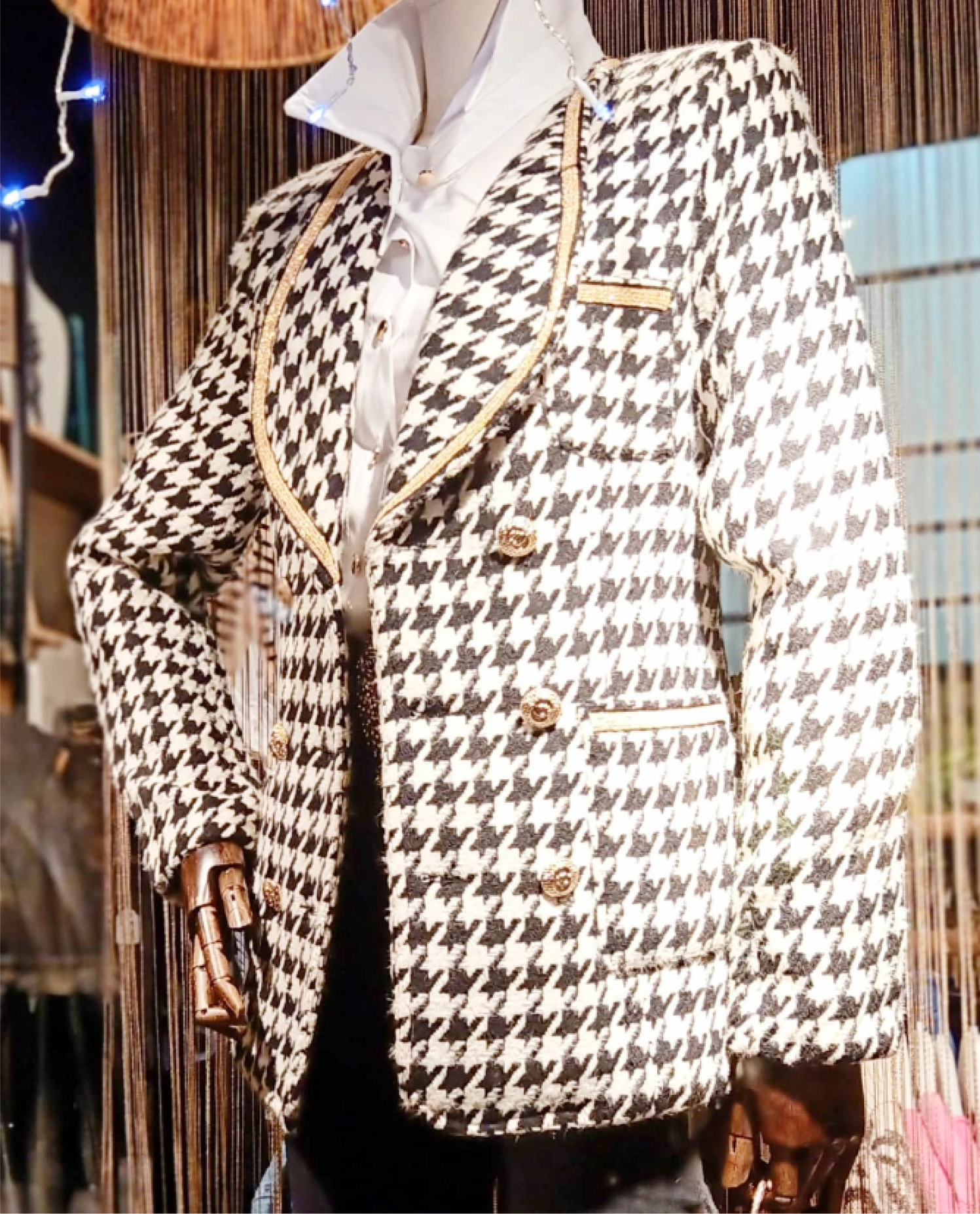 Abrigo oversize de cuadros