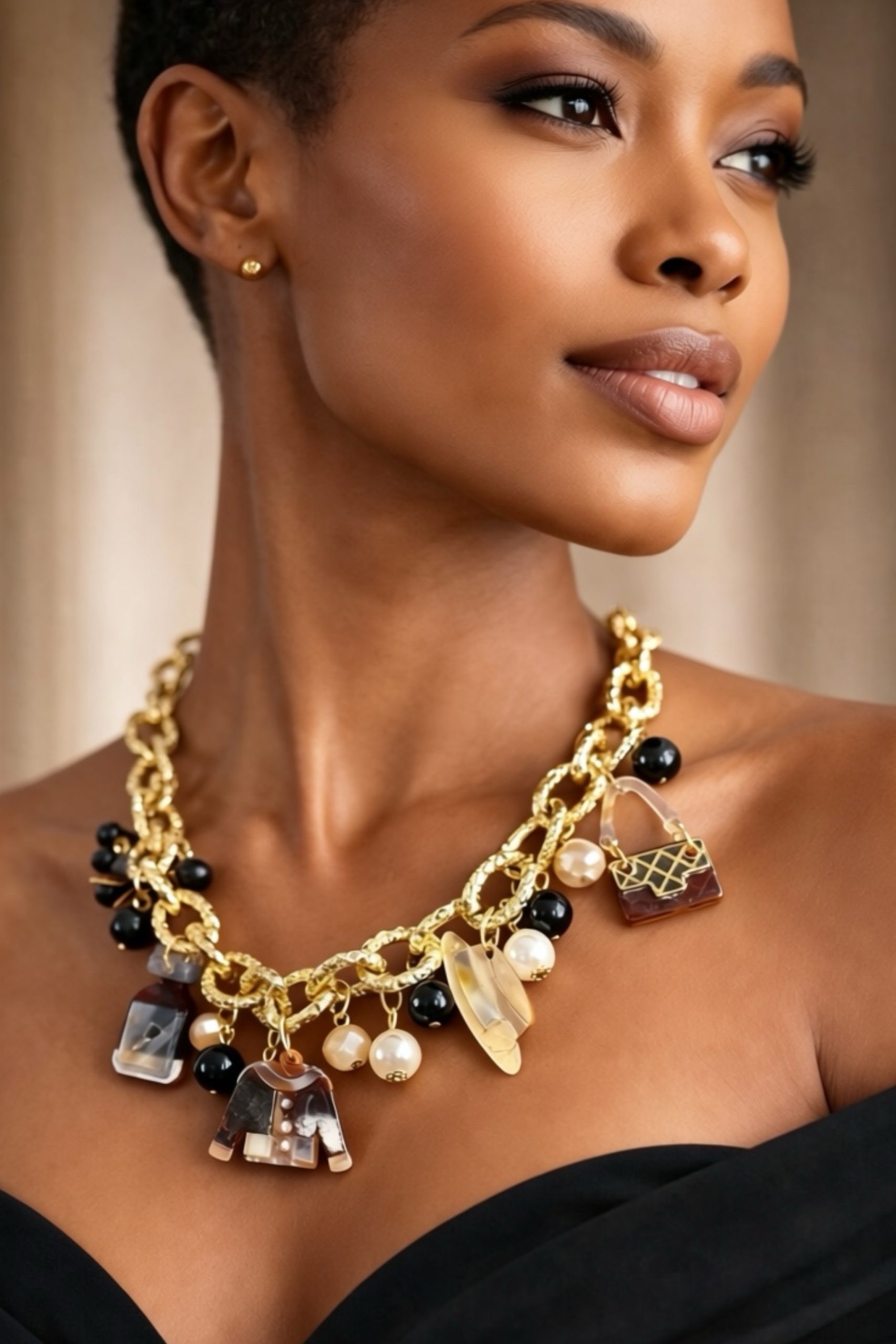 collar chanel marrón